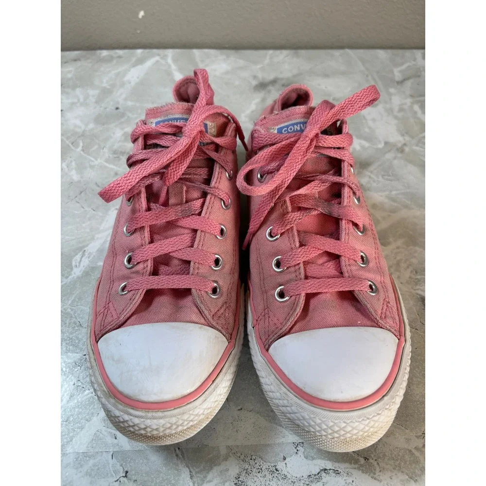 Converse All Star Junior Pink Platform Low Top Sneakers 670735F Size 4.5Y‎